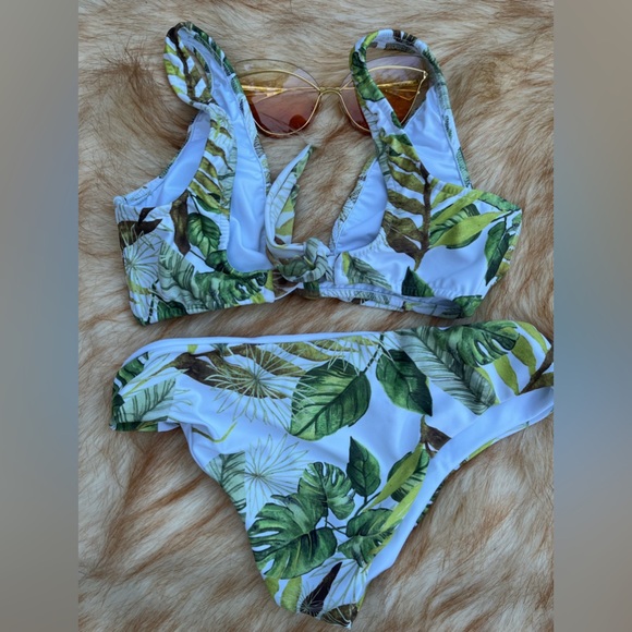 KANOMI Bikini 👙 Tie back bow front Top bottom matching set SzM sexy high waiste - Picture 5 of 7